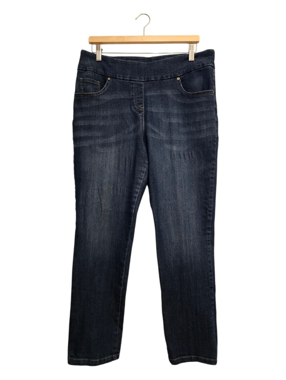 Westbound Classic Pull-On Women’s Dark Wash Stretch Comfy Jeans Size 14